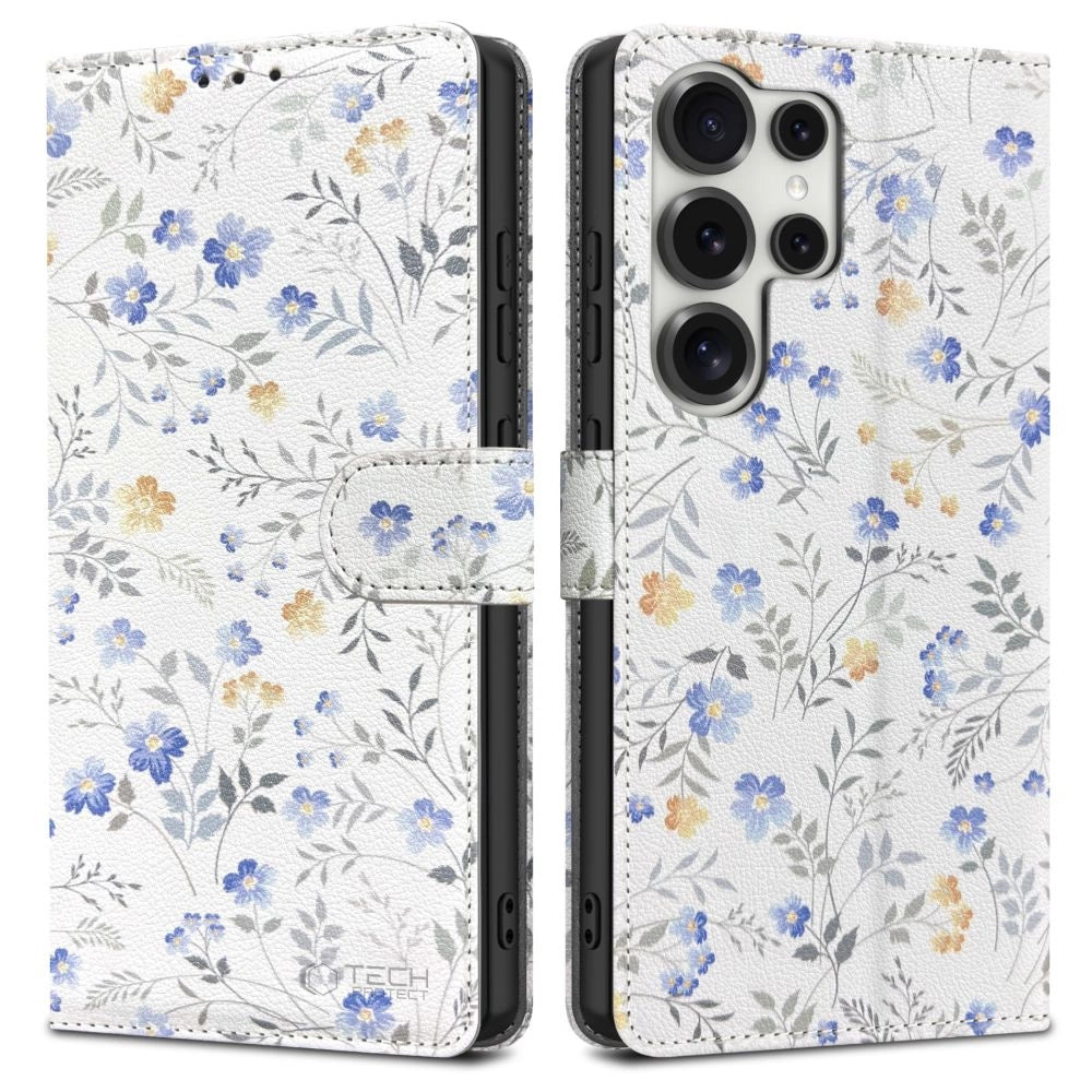 Tech-Protect Wallet Case til Samsung Galaxy S25 Ultra - Margheriter med blade