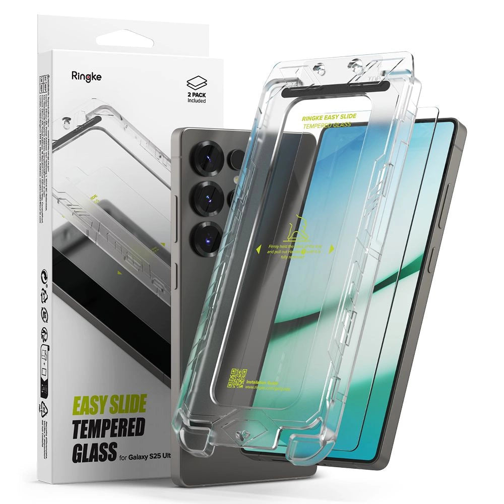 Ringke Easy Slide 2-pack hærdet glas til Samsung Galaxy S25 Ultra