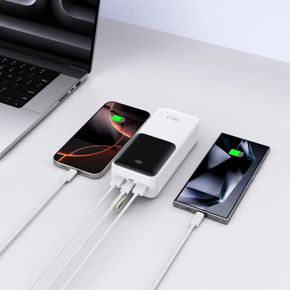 Powerbank Tech-Protect PB03 30000mAh 22,5W - hvid