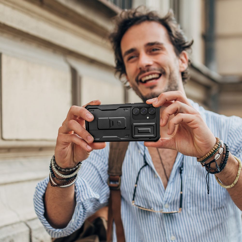 Tech-Protect Kevlar Cam+ Case til Samsung Galaxy S25 - sort