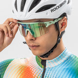 Rockbros Photochromic Cycling Glasses with UV Protection and Corrective Insert - Green
