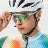 Rockbros fotokromiske cykelbriller med UV-beskyttelse og korrigerende indlæg - grøn
