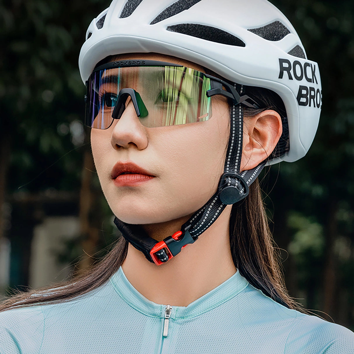 Rockbros fotokromiske cykelbriller med UV-beskyttelse og korrigerende indlæg - sort