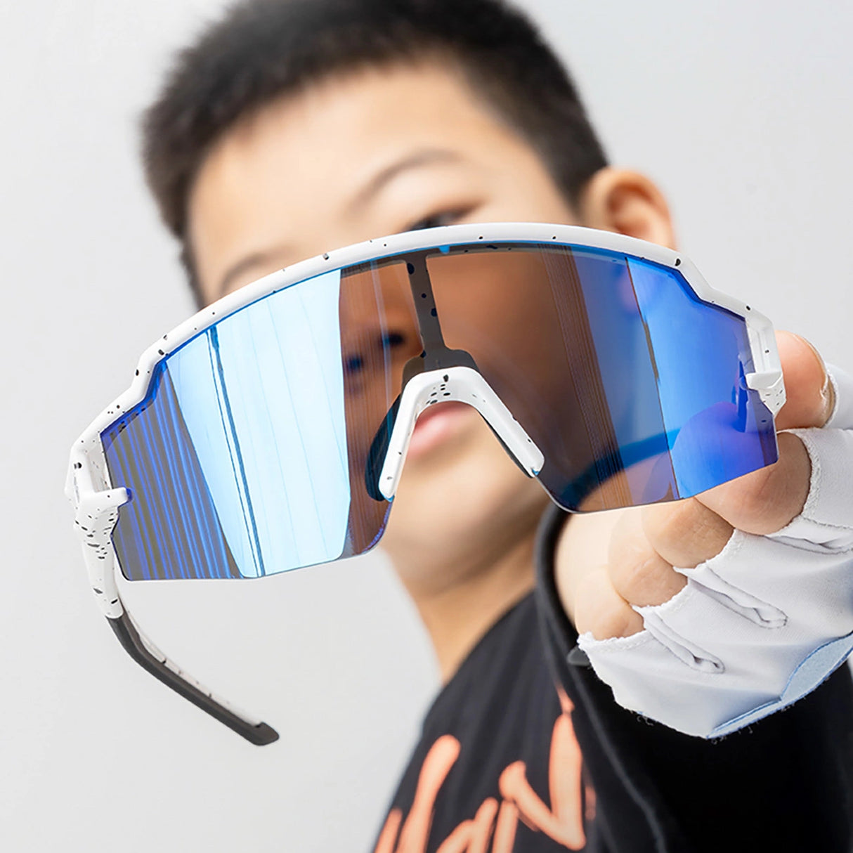 Rockbros Kids Cykelbriller, Polariseret, UV-beskyttelse, Børns - Hvid