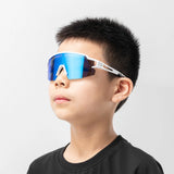 Rockbros Kids Cykelbriller, Polariseret, UV-beskyttelse, Børns - Hvid