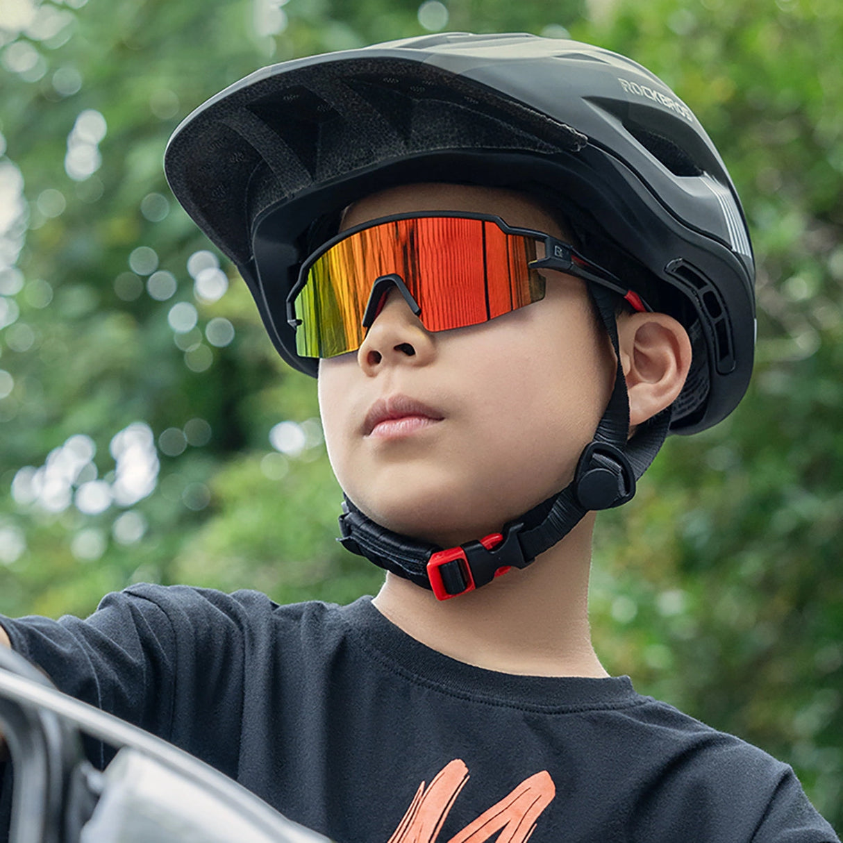 Rockbros Kids cykelbriller, polariserede, UV-beskyttelse, sorte