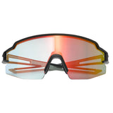 Rockbros cykelbriller fotokromisk UV-beskyttelse med korrigerende indsæt orange linser - sort