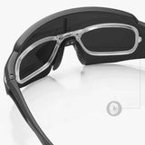 Rockbros Polariserede cykelbriller med UV-beskyttelse og korrigerende indlæg 14120008006 Grå linser - sort