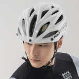 Rockbros cykelhjelm med visir, UV-beskyttelsesbriller, unisex - brun