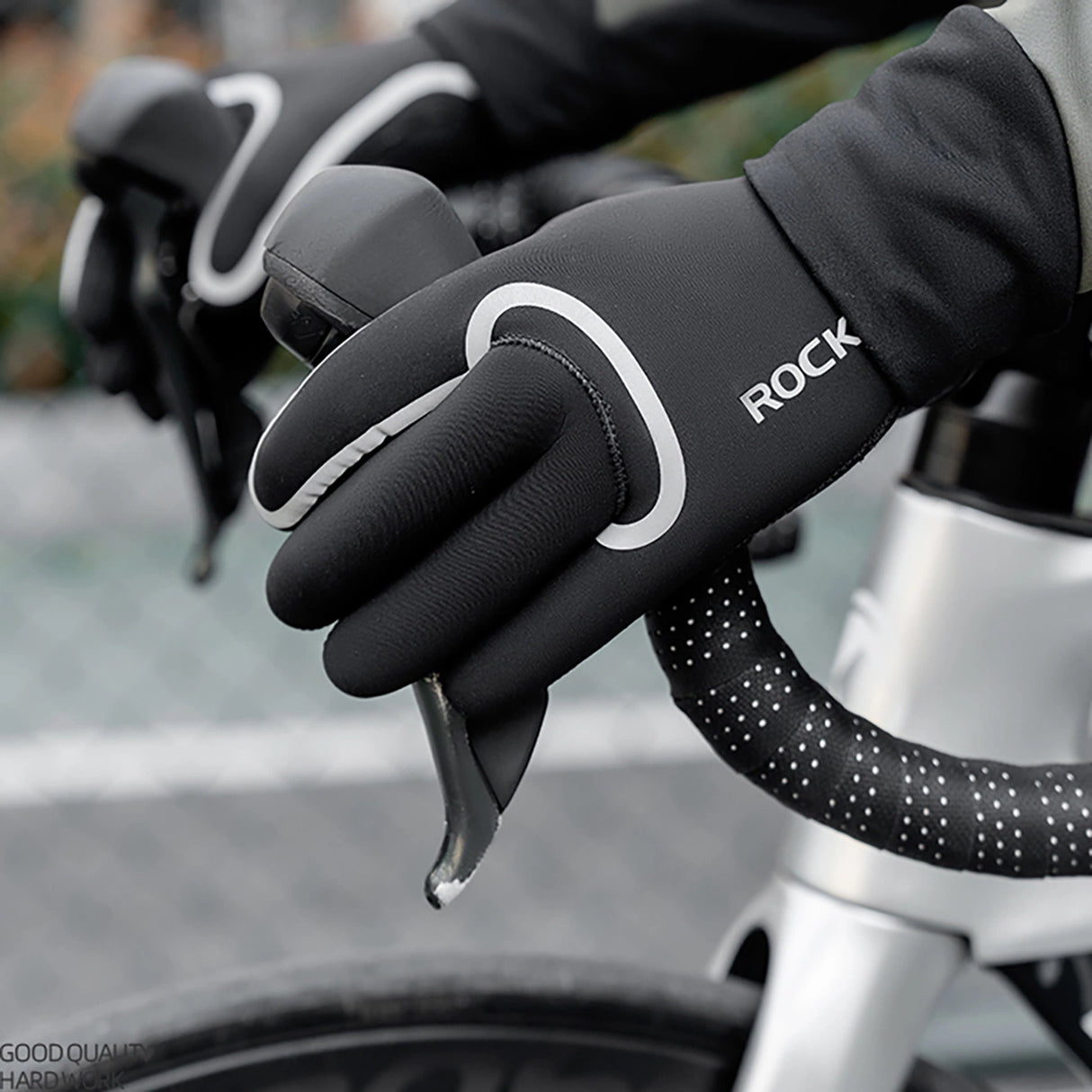 Rockbros vandtætte cykelhandsker, størrelse: S/M - sort