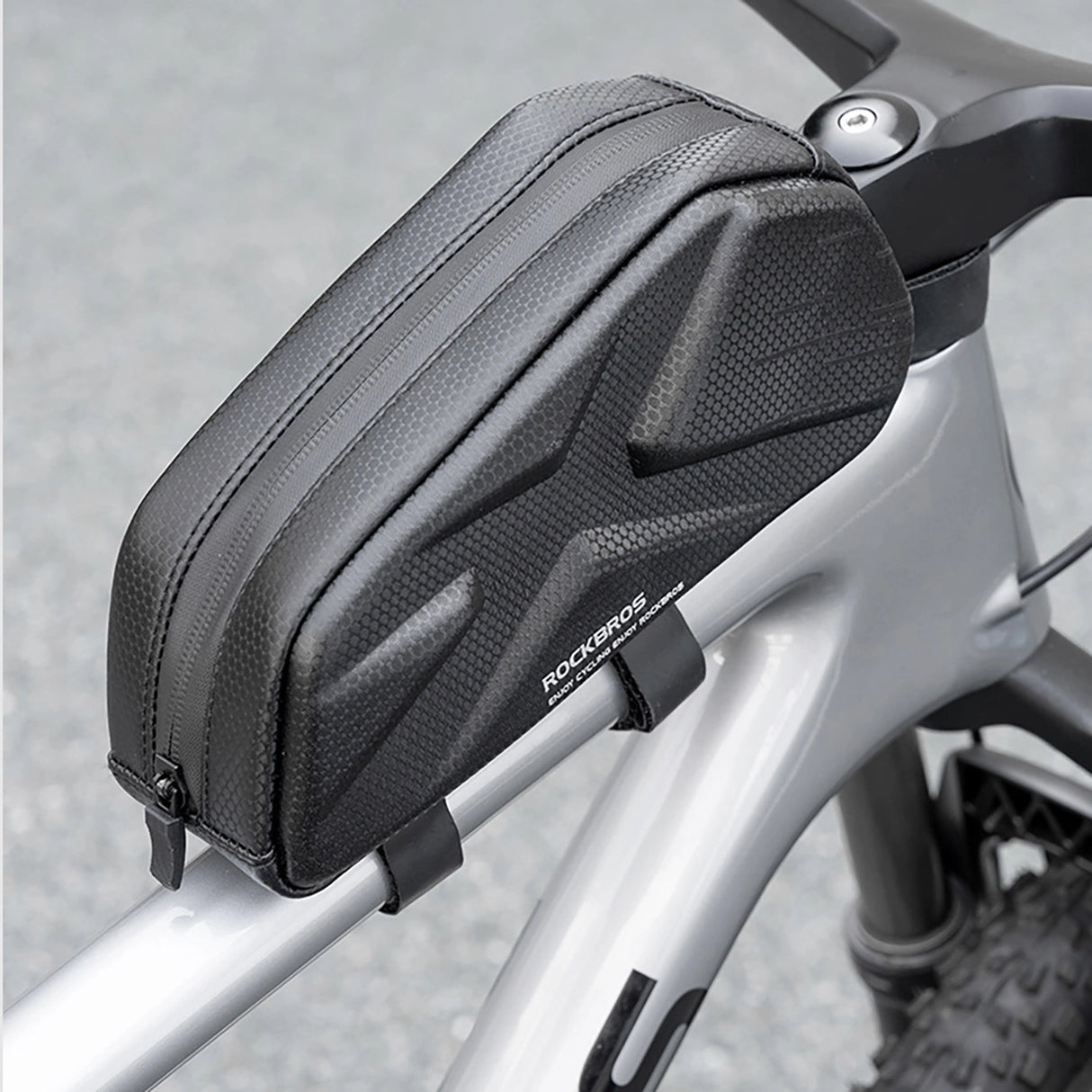Rockbros cykeltaske, rigid, ramme, toprør, 1.4l - sort