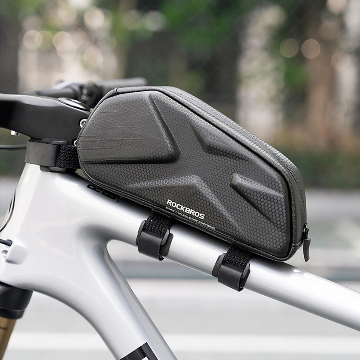 Rockbros cykeltaske, rigid, ramme, toprør, 1.4l - sort