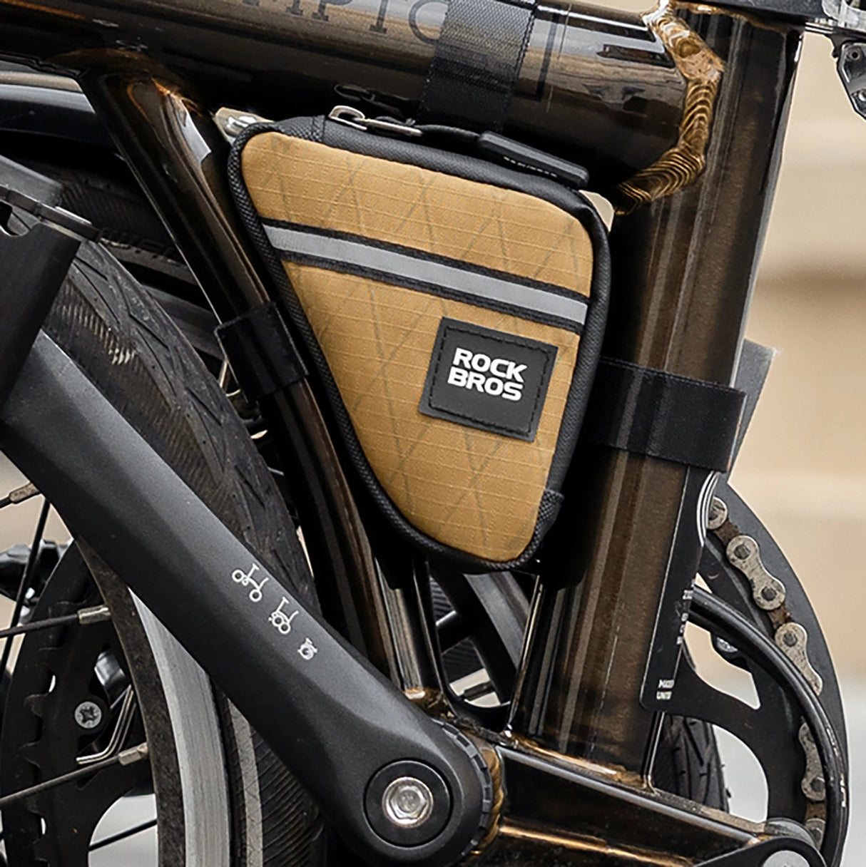 Rockbros Triangle Bike Frame Bag 0,25L - Brunt