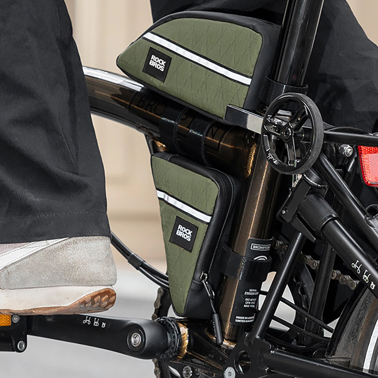 Rockbros Triangle Bike Frame Bag 0,3l - Grøn
