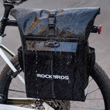 Rockbros cykeltaske med rygsækfunktion, vandtæt, med hjelmbeslag 18l - sort