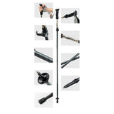 Qunature Nordic Walking Trekking Pole Aluminium 110 - 130 cm 1 stk. - Brunt