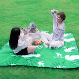 Qunature picnic-mad vandtæt camping tæppe 2 x 2 m - grøn