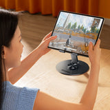 Wozinsky WRS-DSY84SS 360° Roterende Aluminium Tablet Stativ - Grå