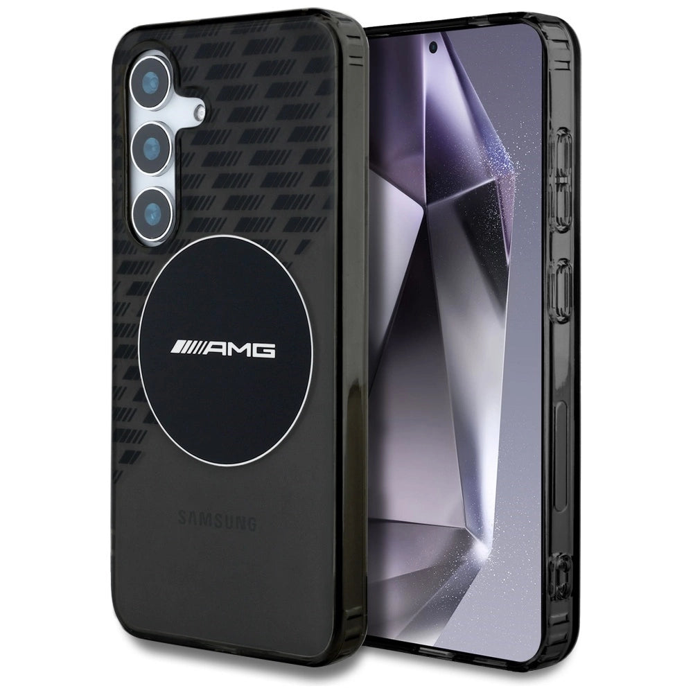 AMG Transparent Rhombs MagSafe Case til Samsung Galaxy S25 - sort