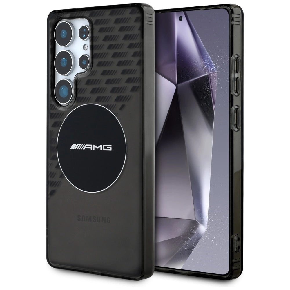 AMG Transparent Rhombs MagSafe Case til Samsung Galaxy S25 Ultra - sort