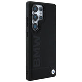 BMW læder Big Wordmark Case til Samsung Galaxy S25 Ultra - sort