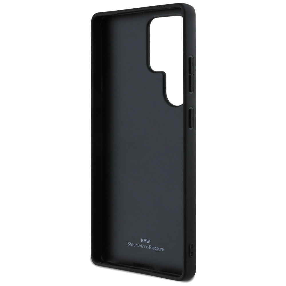 BMW læder Big Wordmark Case til Samsung Galaxy S25 Ultra - sort