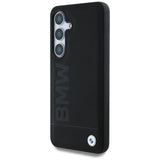 BMW læder Big Wordmark Case til Samsung Galaxy S25+ - sort