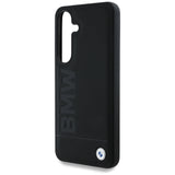 BMW læder Big Wordmark Case til Samsung Galaxy S25+ - sort