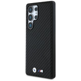 BMW læder Carbon MagSafe Case til Samsung Galaxy S25 Ultra - sort