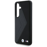 BMW læder overdimensioneret striber MagSafe-foder for Samsung Galaxy S25 - sort