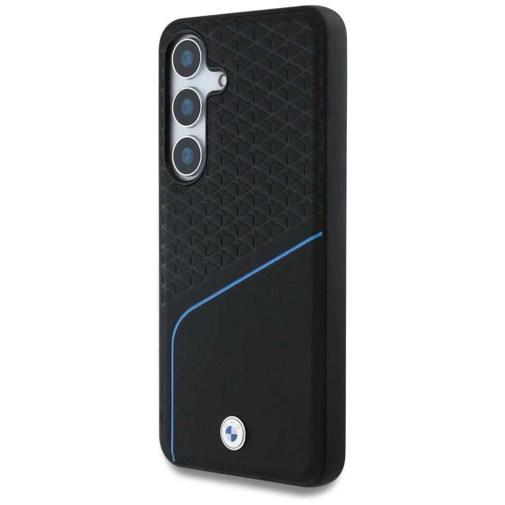 BMW læder tekstureret og glat MagSafe Case til Samsung Galaxy S25 - sort