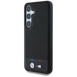 BMW læder Tricolor Stripe MagSafe Case til Samsung Galaxy S25 - sort