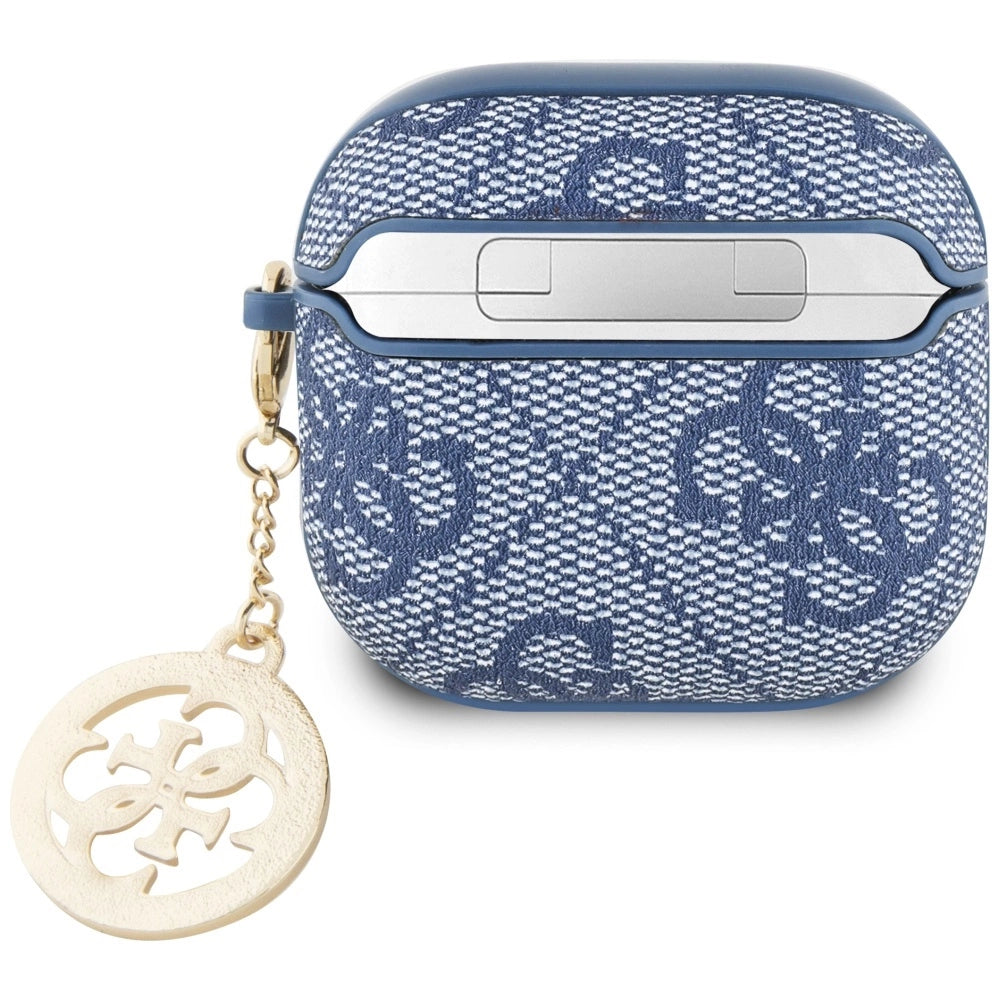 Guess 4G Strass Charm Case til AirPods 4 - Blå