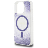 Guess HC Resin Bottom Glitter MagSafe case for iPhone 16 Pro Max - purple
