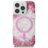 Guess HC Resin Bottom Glitter MagSafe Case til iPhone 16 Pro Max - Pink