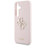 Guess Silicone Big 4G Logo Bottom Script Case for Samsung Galaxy S25 - Pink