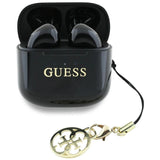 Guess Glossy Effect Printed Classic Logo & Charm TWS hovedtelefoner - sort
