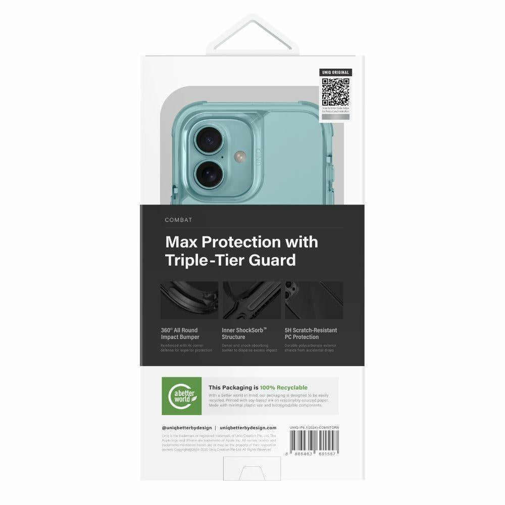 Uniq Combat MagSafe iPhone 16 6.1" Case - Grøn