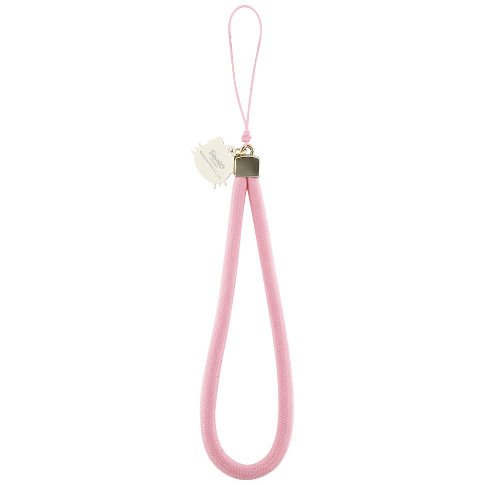Hello Kitty Nylon Cord Kitty Head Phone Charm - Pink