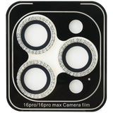 Guess BP Rhinestone 2in1 skærmbeskytter og kameraobjektivsæt til iPhone 16 Pro Max - Guld