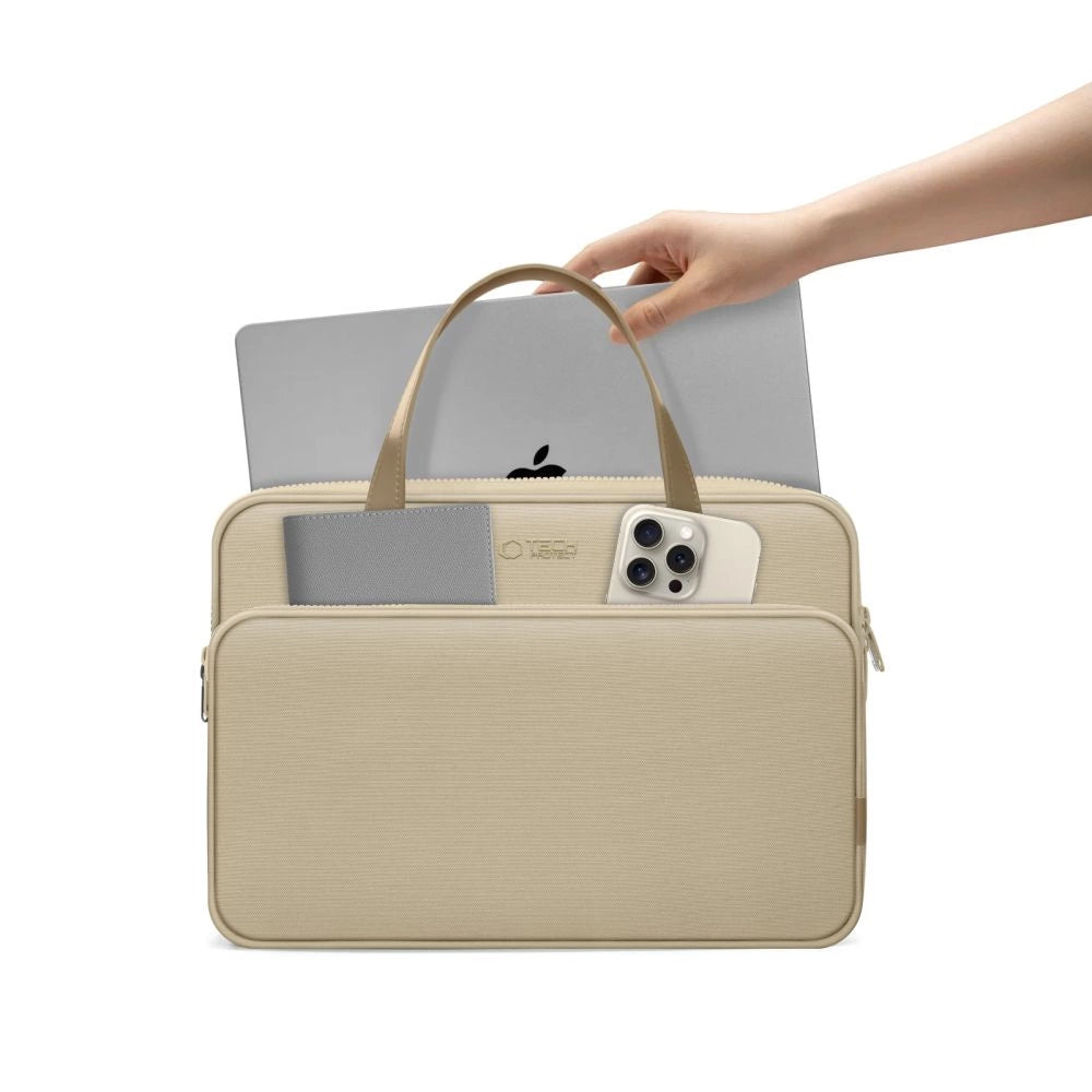 Tech-Protect bærekasse til 15-16" Laptop - Beige