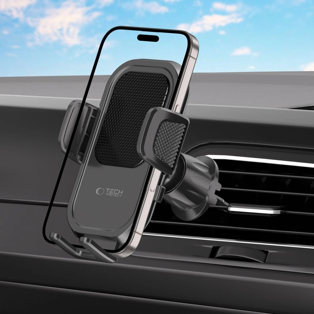Tech-Protect V8-bilholder til cd-slot eller luftventilmontering - sort