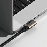 Ringke 3.2 gen. 2x2 USB-C, PD 3.1 240W 1m vinklet kabel - sort