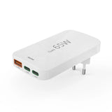 Hama GaN Charger 65W 2x USB-C 1x USB-A Foldbar - hvid