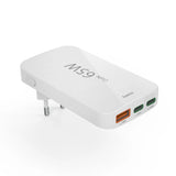Hama GaN Charger 65W 2x USB-C 1x USB-A Foldbar - hvid