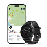 Hama 8900 GPS AMOLED Smartwatch 1,43" med silikonrem - sort