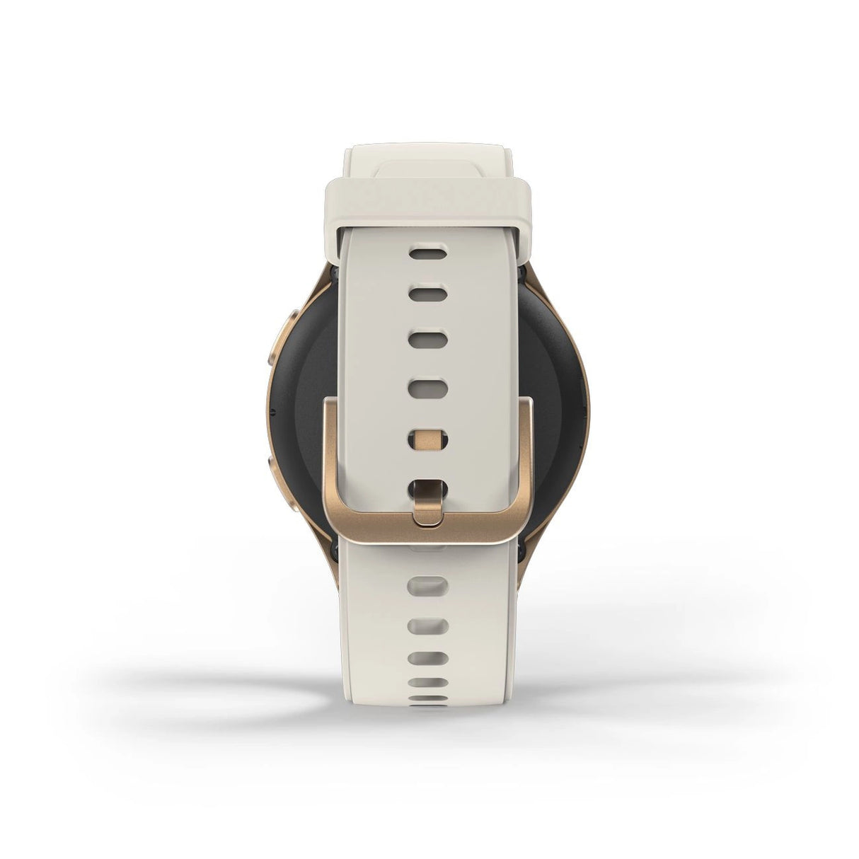 Hama 8900 GPS AMOLED Smartwatch 1,32" med beige silikonrem - guld