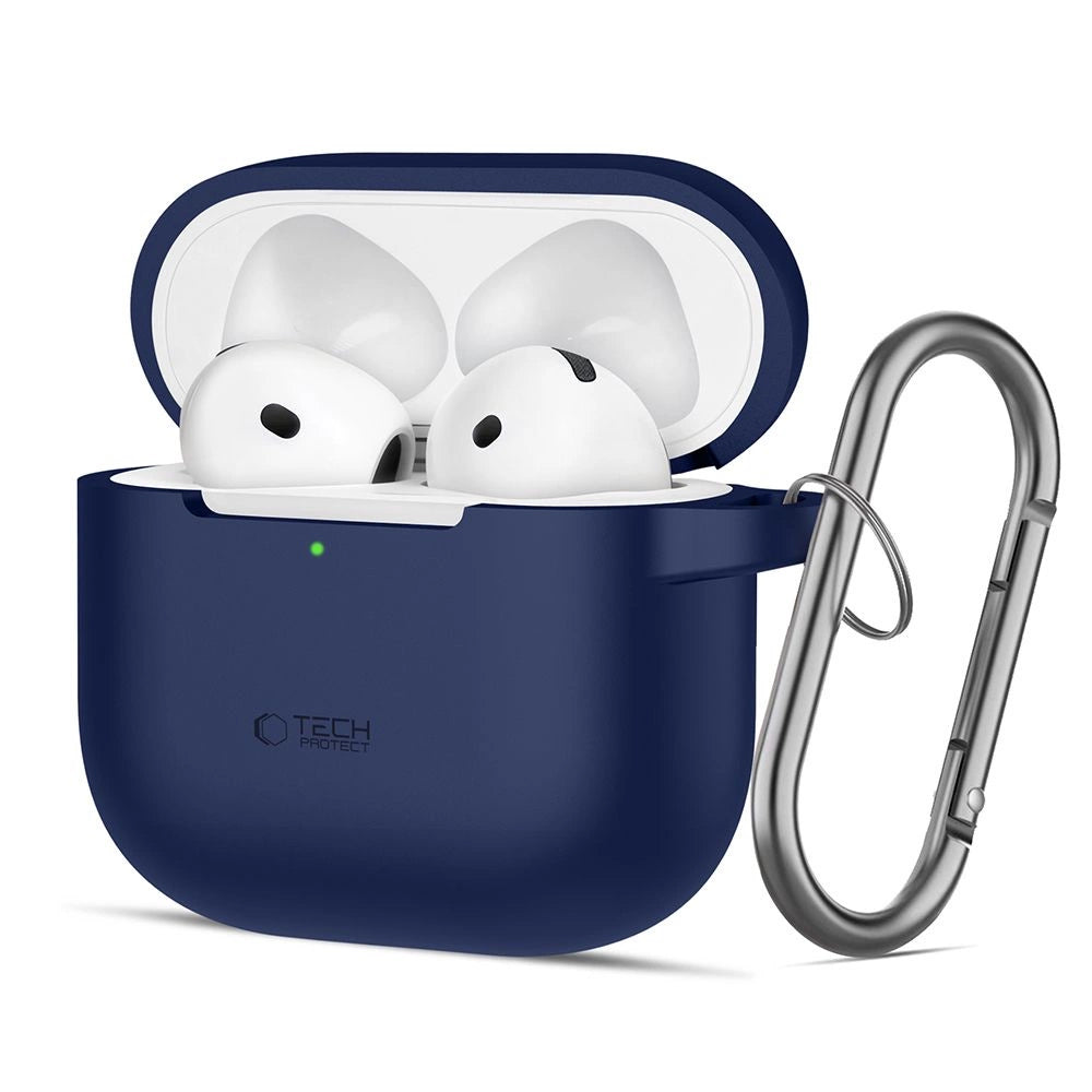 Tech-Protect Silicone Hook Case til AirPods 4 - Navy Blue