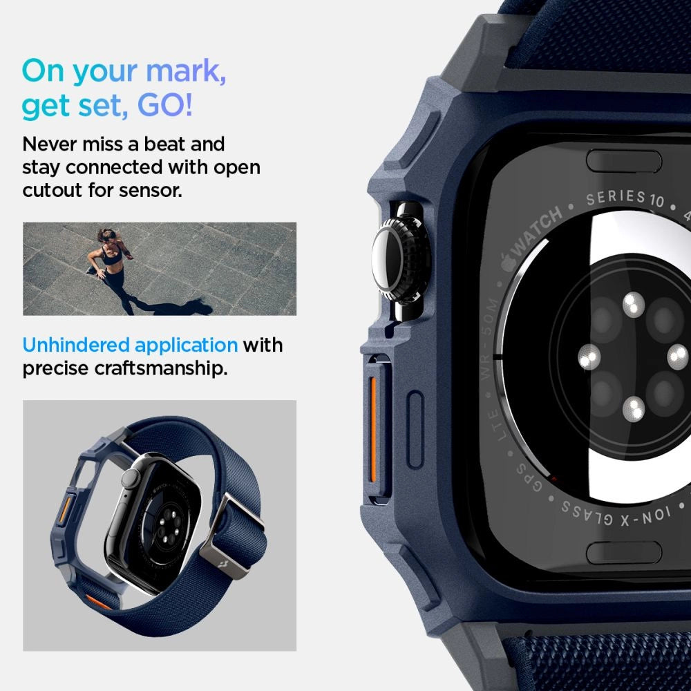 Spigen Lite Fit "Pro" Strap til Apple Watch 10 46mm - Navy Blue