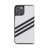 Adidas OR Booklet Case PU for iPhone 12 / 12 Pro 6.1" - white and black
